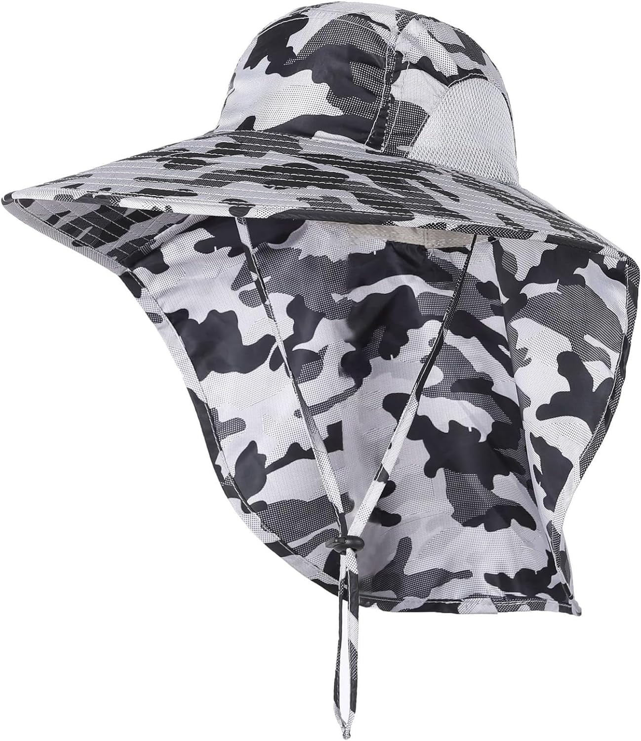 UPF 50+ Sun Protection Wide Brim Hat with Neck Flap Adjustable Safari Style Wide Brim Sun Hat with Neck Flap UPF 50+ Hiking Safari  main image 3