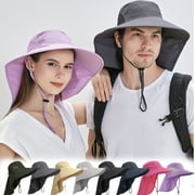 VORKOI Wide Brim Sun Hat with Neck Flap for Women Men Hiking Fishing Gardening Hat Waterproof with UV Sun Protection
