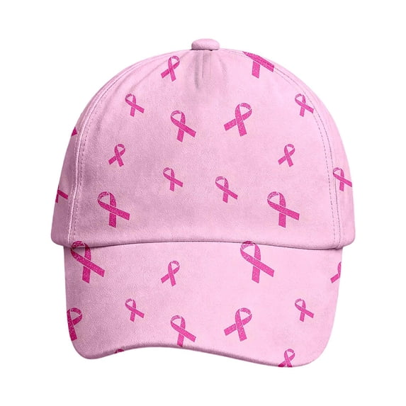 Wide Brim Sun Hats Breast Cancer Awareness Month Printed Adjustable Baseball Cap