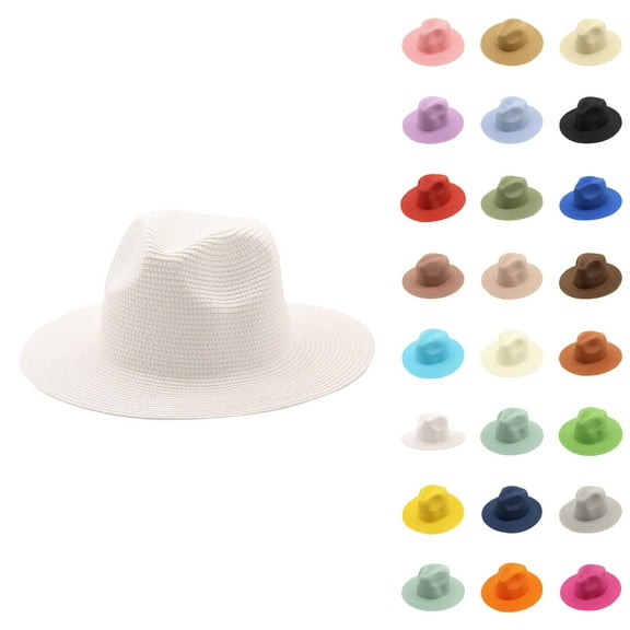Wide Brim Sun Hats for Women UV Protection – Foldable Straw Hat with Ponytail Hole, Packable Beach Hat, Floppy Hat for Travel, Pool, Gardening, Hiking, Summer Outdoors