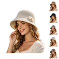 thumbnail image 1 of Wide Brim Sun Hats for Women Foldable Packable Summer Casual Beach Hat for Vacation Travel, 1 of 5