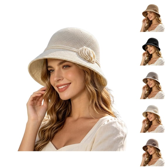 Wide Brim Sun Hats for Women Foldable Packable Summer Casual Beach Hat for Vacation Travel