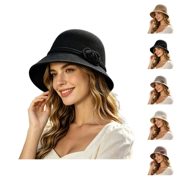 Wide Brim Sun Hats for Women Foldable Packable Summer Casual Beach Hat for Vacation Travel