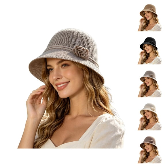 Wide Brim Sun Hats for Women Foldable Packable Summer Casual Beach Hat for Vacation Travel