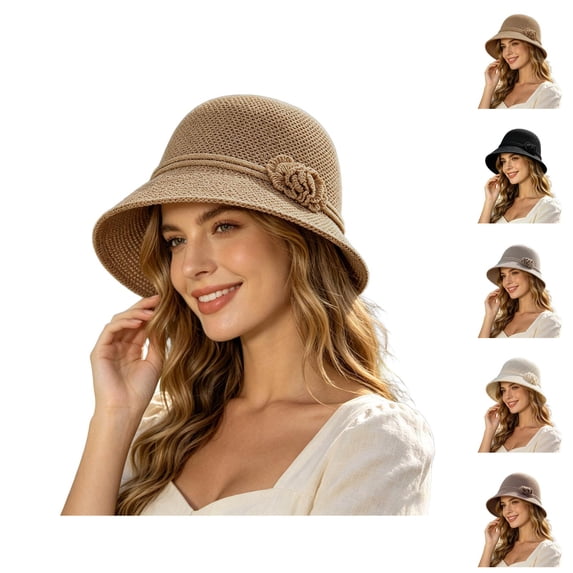 Wide Brim Sun Hats for Women Foldable Packable Summer Casual Beach Hat for Vacation Travel