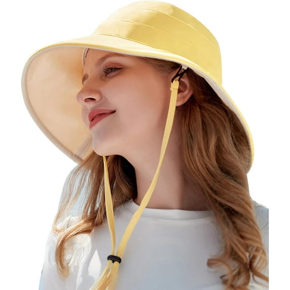 Wide Brim Sun Hats for Women Reversible Bucket Hat UV Sun Protection Hat UPF 50  for Beach Travel Hiking Gardening