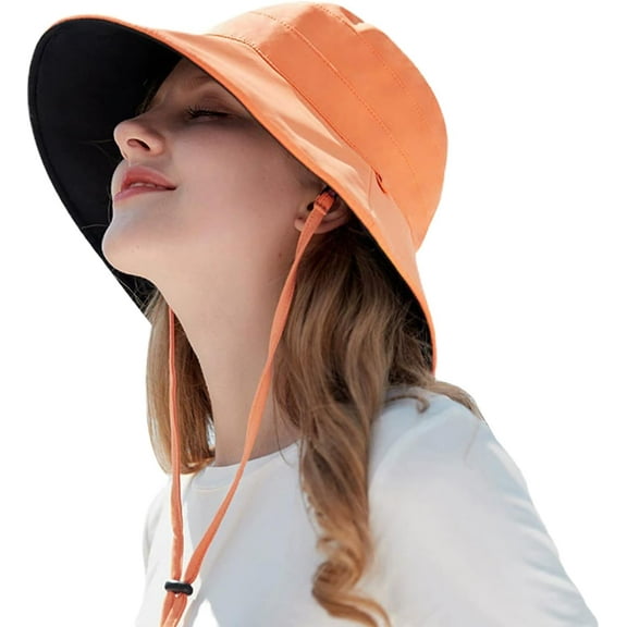 Wide Brim Sun Hats for Women Reversible Bucket Hat UV Sun Protection Hat UPF 50  for Beach Travel Hiking Gardening