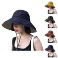 thumbnail image 1 of Wide Brim Sun Hats for Women Summer Uv Protection Beach Hat Fishing Hiking Travel Hat with Chin Strap, 1 of 6
