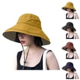 thumbnail image 1 of Wide Brim Sun Hats for Women Summer Uv Protection Beach Hat Fishing Hiking Travel Hat with Chin Strap, 1 of 6