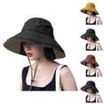 thumbnail image 1 of Wide Brim Sun Hats for Women Summer Uv Protection Beach Hat Fishing Hiking Travel Hat with Chin Strap, 1 of 6
