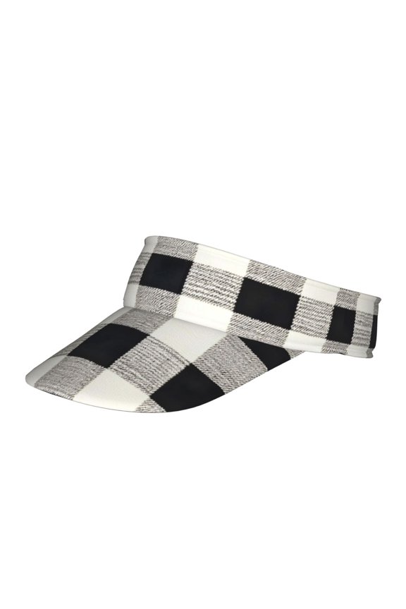Wide Brim Sun Protection Empty Top Hat Durable Sun Protection With Widened Brim Suitable For A Wide Range Of Men And Women White Buffalo Plaid Check Tartan Scotland_1
