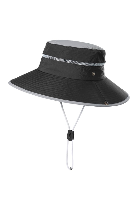 Wide Brim Sun Shield Hat For All Seasons Outdoor UPF With Neck Coverage And Casual Everyday Wear, Black