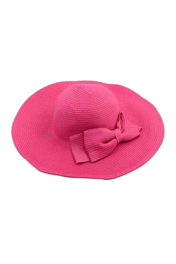 Wide Brim Sun Straw Hat for Women Floppy Sun Hat for Summer Beach Cap Straw Hat with Bow Bucket Hat Mexican for Women Fashionable Extra Large Straw Hat Large Wide Brim Visor Hats Hot Pink
