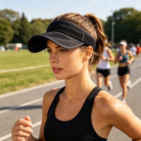 Wide Brim Sun Visor Bulk UV Protection Hat Sport Cap Lightweight Breathable Adjustable Empty Top Baseball Mesh Cap for Beach Golf Running Tennis Men Women, Multicolor