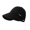 thumbnail image 1 of Wide Brim Sun Visor Hat,Bucket Hats for Women Summer,Sun Hats for Women, Wide Brim UV Hat for Beach Travel | Quick Dry Foldable Bucket Hat with Ponytail Opening, Adjustable Fit(Black), 1 of 8