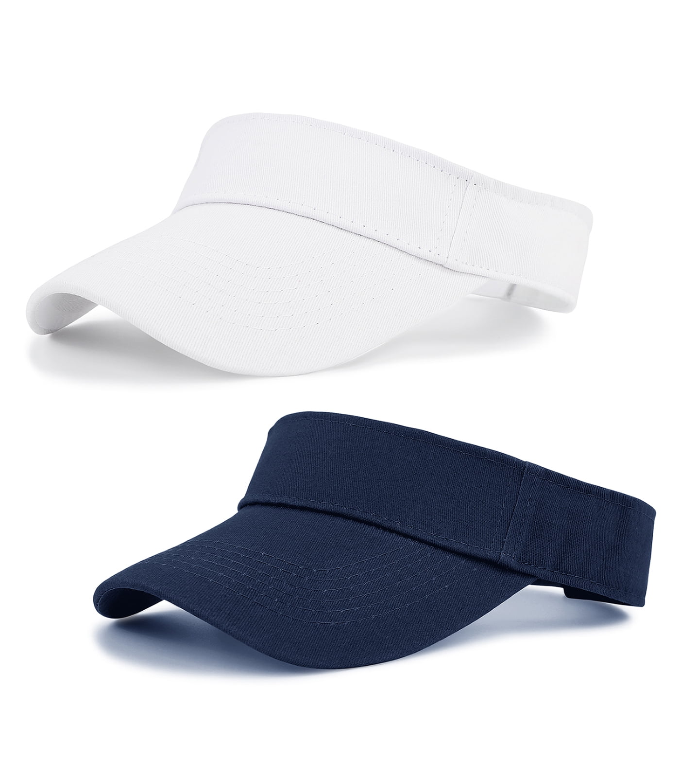 2 Pack Wide Brim Sun Visor Hats UPF 50+ Lightweight Packable Ponytail Cap Sun Visor Hats for Women Wide Brim Foldable Summer Ponytail  main image 2