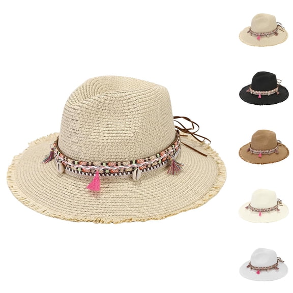 Wide Brim UV Protection Sun Hat for Women – Packable Straw Beach Hat for Vacation, Travel & Outdoor Fun, Stylish & Comfortable Design for All-Day Comfort & Sun Protection