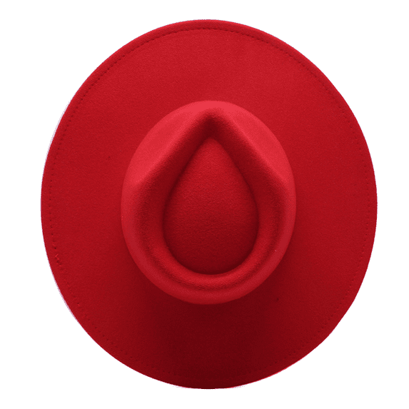 Wide Brim Vegan Felt Rancher Hat - Women, Men, and Kids Fedora Style with Adjustable Inner Drawstring