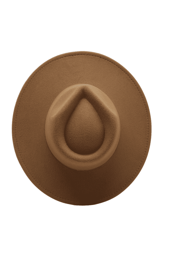 Wide Brim Vegan Felt Rancher Hat - Women, Men, and Kids Fedora Style with Adjustable Inner Drawstring