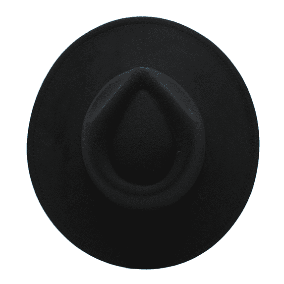 Wide Brim Vegan Felt Rancher Hat - Women, Men, and Kids Fedora Style with Adjustable Inner Drawstring