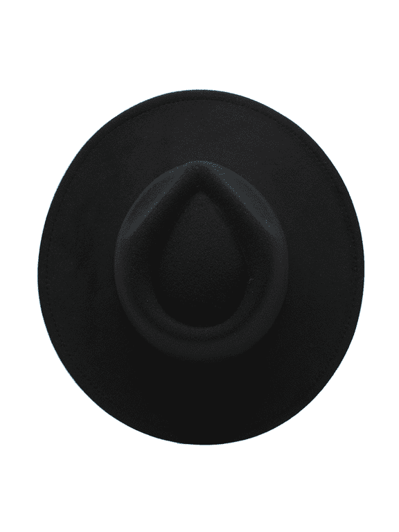 Wide Brim Vegan Felt Rancher Hat - Women, Men, and Kids Fedora Style with Adjustable Inner Drawstring