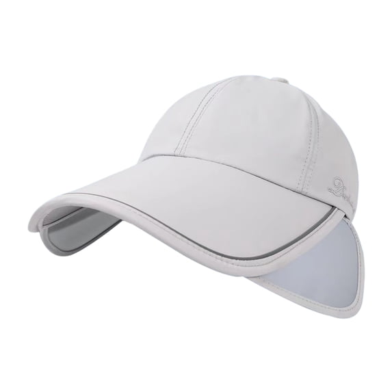 Wide Brim Visor Hat for Women Golf Visor Cap Women Adjustable Golf Cap with Retractable Brim Beach/Tennis Sport Hat Breathable Summer Cap QURATI Grey One Size
