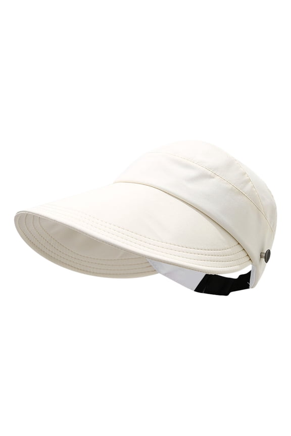 Wide Brim Visor For Women Empty Top Wide Brim Adjustable Sun Visors For Women Summer Sun Beach Hats Mens Ski Boots Mens Skis My Running Thermals Men 509 Snowmobile Gear No Sweat Hat Liners for Women