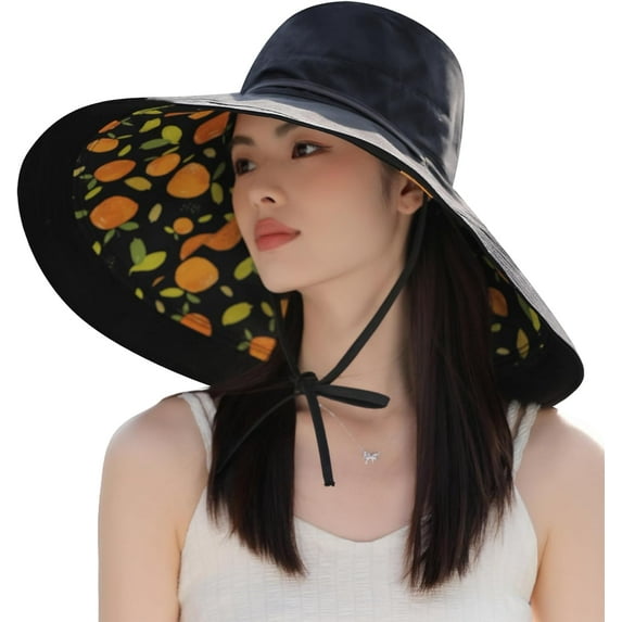 Wide Brim Women Sun Hat Summer Beach Bucket Fishing Hats Metal Wired Edge Packable UV Protection for Hiking Garden Travel