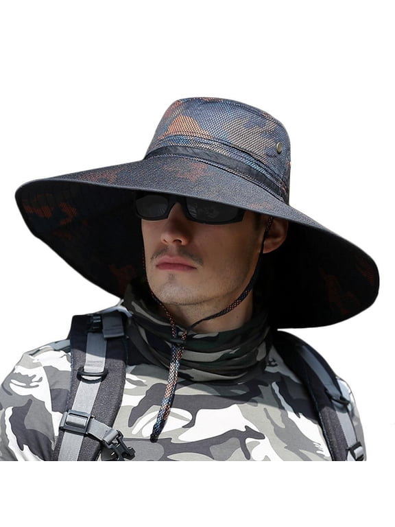 Wide Brim for Sun Hat Bucket Cap Lightweight Large Brimmed Bonnie Hat for Men Women Outdoor Activities Fishing Hiking