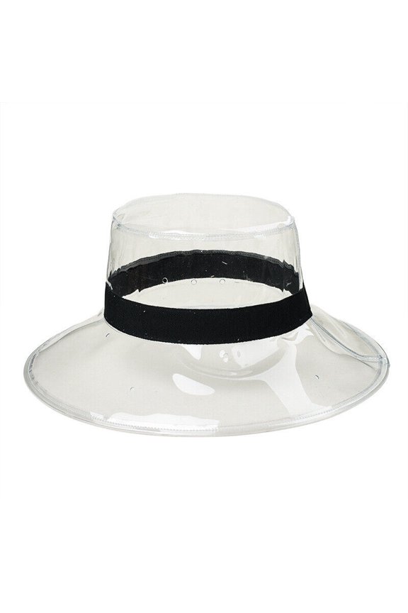 Wide Brimmed Fisherman Rain Hat Translucent Trendy Waterproof Women Cap