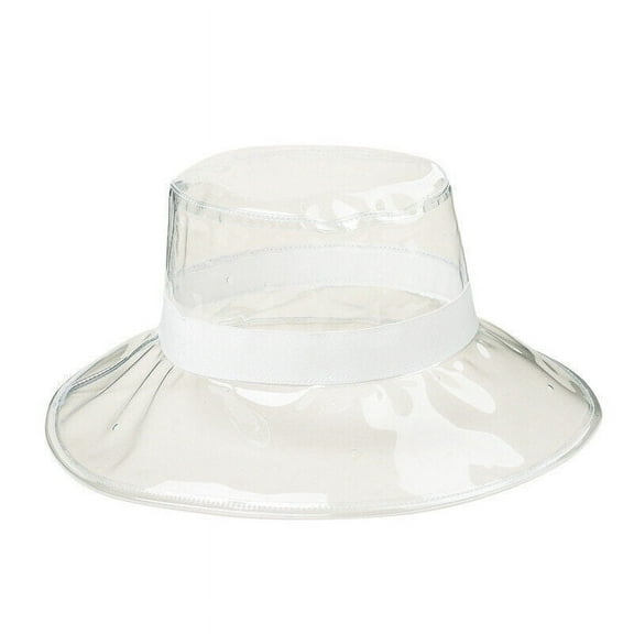 Wide Brimmed Fisherman Rain Hat Translucent Trendy Waterproof Women Cap