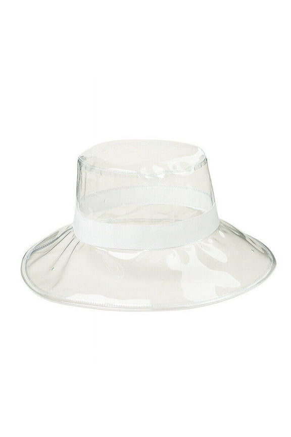 Wide Brimmed Fisherman Rain Hat Translucent Trendy Waterproof Women Cap