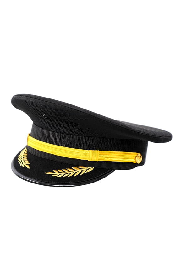 Wide Brimmed Security Guard Hat Aviation Crews Hat Activity Hat Cosplay Headwear Halloween Props