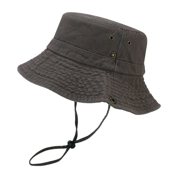 Wide Brims Cotton Fisherman Hat Foldable Bucket Hat For Beach Travel ...