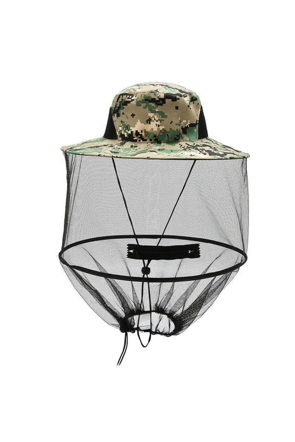 Wide Brims Insectproof Mesh Hat Multiple Camouflage Color AntiMosquito Sun Hat