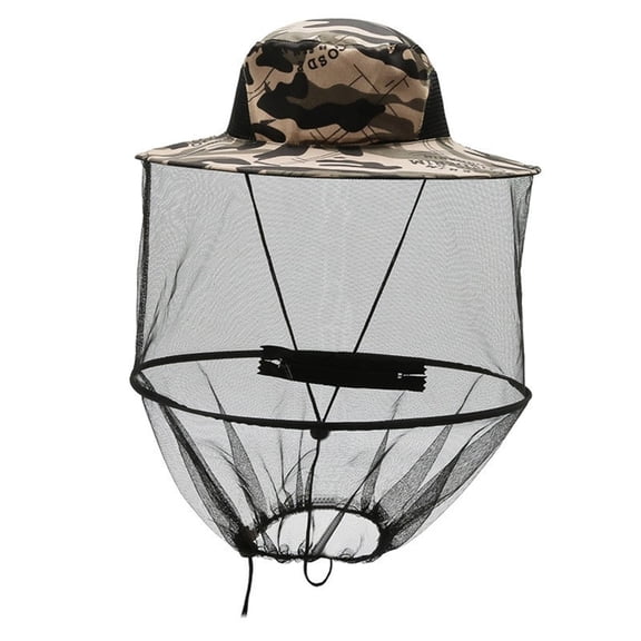 Wide Brims Insectproof Mesh Hat Multiple Camouflage Color AntiMosquito Sun Hat