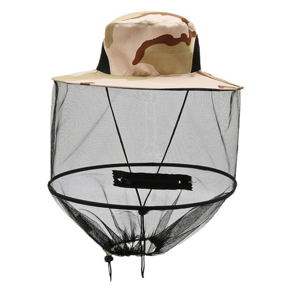 Wide Brims Insectproof Mesh Hat Multiple Camouflage Color AntiMosquito Sun Hat