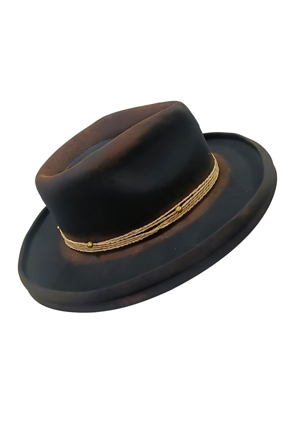 Wide Brims Wool Hat for Adult Magicians Fedoras Hat Round Hat Party Headwear Masquerades Headwear RolePlay Hat