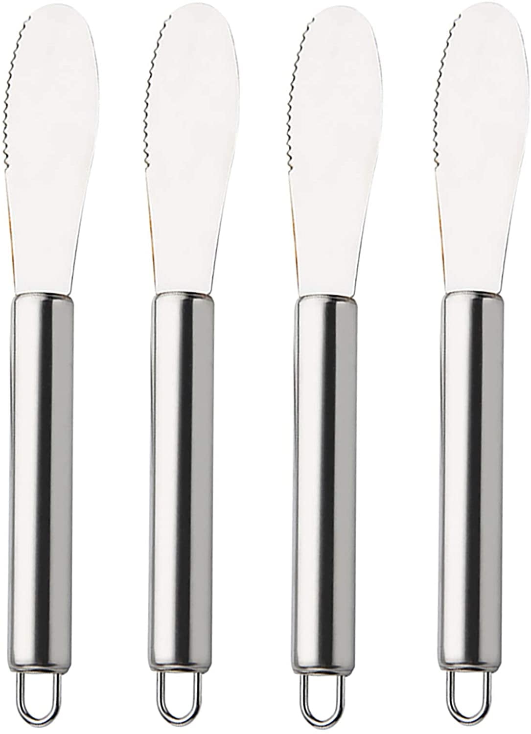 Wide Butter Spreader Knife Set 4Piece Stainless Steel Cheese Knives