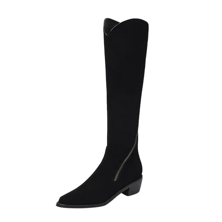 Wide calf thigh high flat boots online