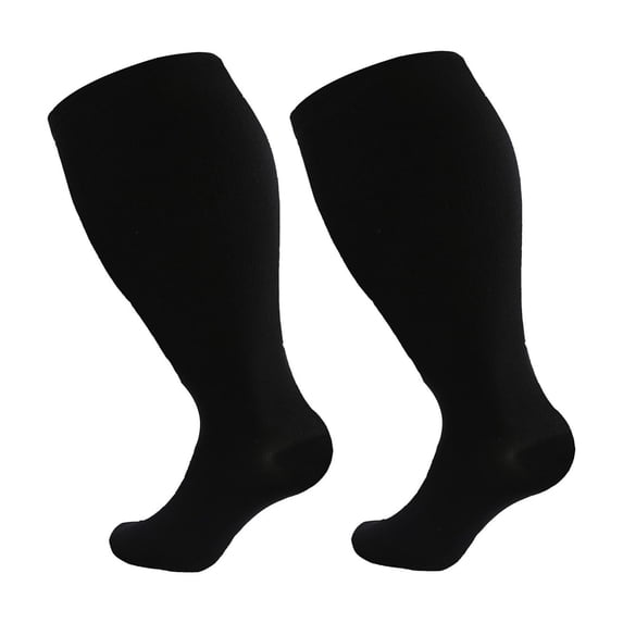 Wide Calf Compression Socks For Women And Men Circulation Plus Size Knee High Support Stockings