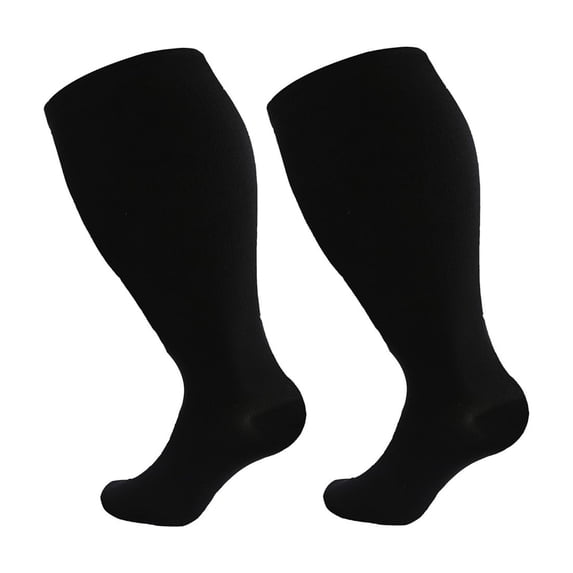 Wide Calf Compression Socks For Women And Men Circulation Plus Size Knee High Support Stockings