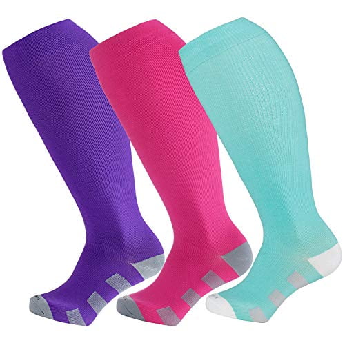 Wide Calf Compression Socks For Women & Men Large Size Circulation 1520 Mmhg