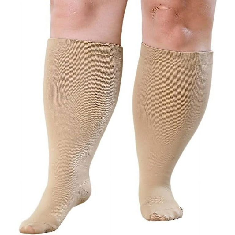 Wide Calf Compression Socks for Women & Men Circulation 20-30mmHg