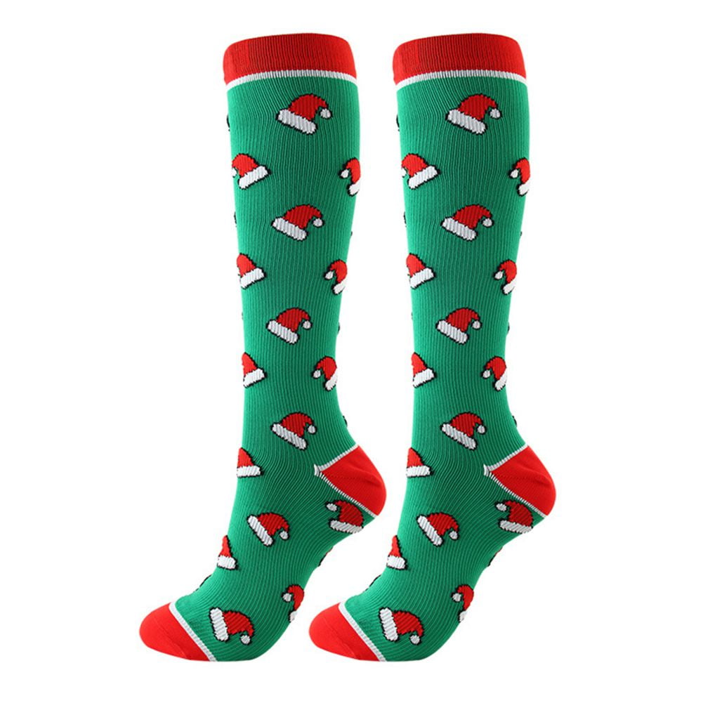 Wide Calf Compression Socks for Men & Women, Christmas Knee High