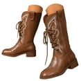 thumbnail image 1 of Wide Calf Cowboy Boots for Women Chunky Heel Cowgirl Western Booties Ladies Winter Pull on Fashion Mid Calf Boots, 1 of 8
