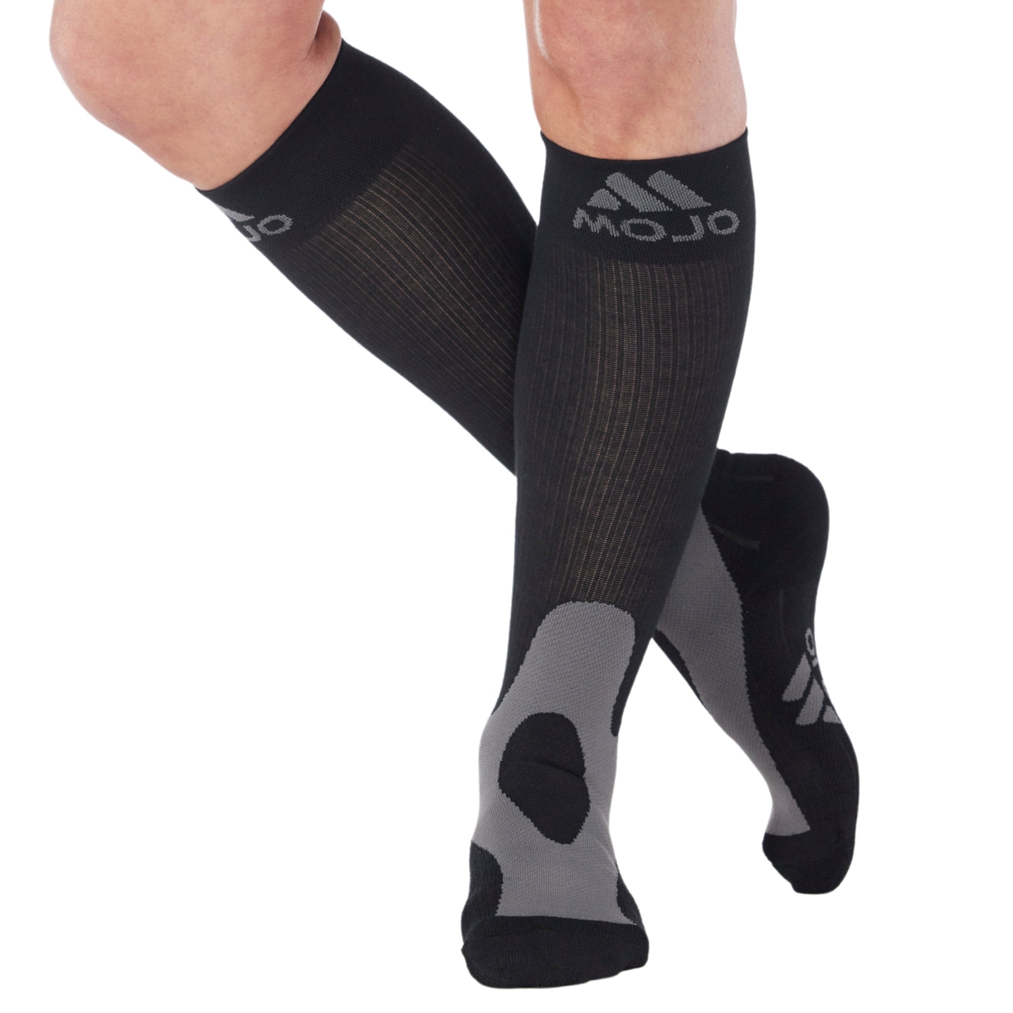 Wide Calf Women Knee High Compression Socks 20-30mmHg by Mojo - Black, 7X-Large