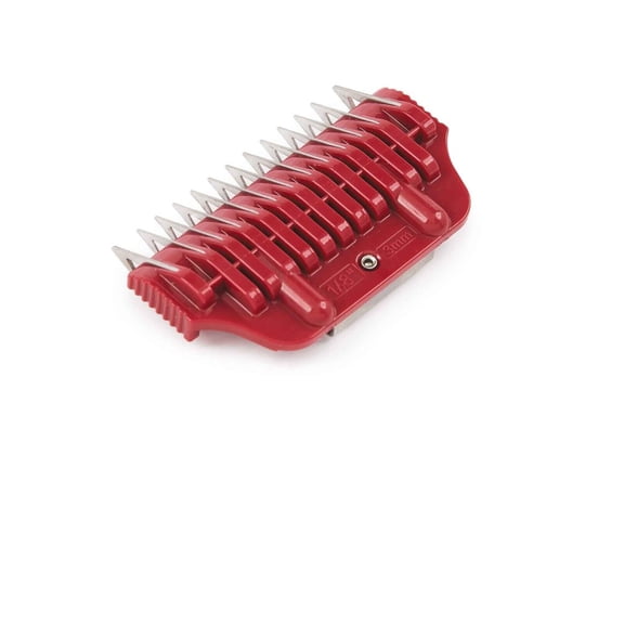 Wide Clipper Blade Grooming Comb Attachments Groom Your Dog or Cat with Ease (1/8 in, 3 mm - Red)