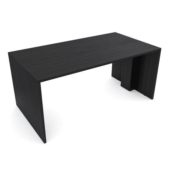 Wide Collaborative Table | 4 Person Face-To-Face Desk | 3x5 All Laminate Teaming Table | Asian Night