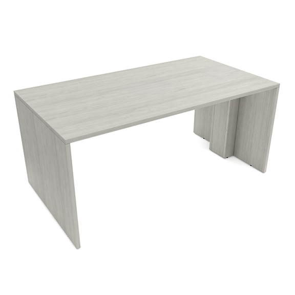 Wide Collaborative Table | 4 Person Face-To-Face Desk | 3x5 All Laminate Teaming Table | Lakeland Salt